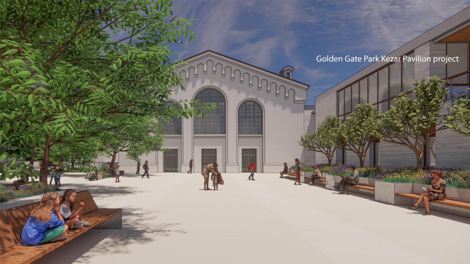 A rendering of the Kezar Pavilion project.
