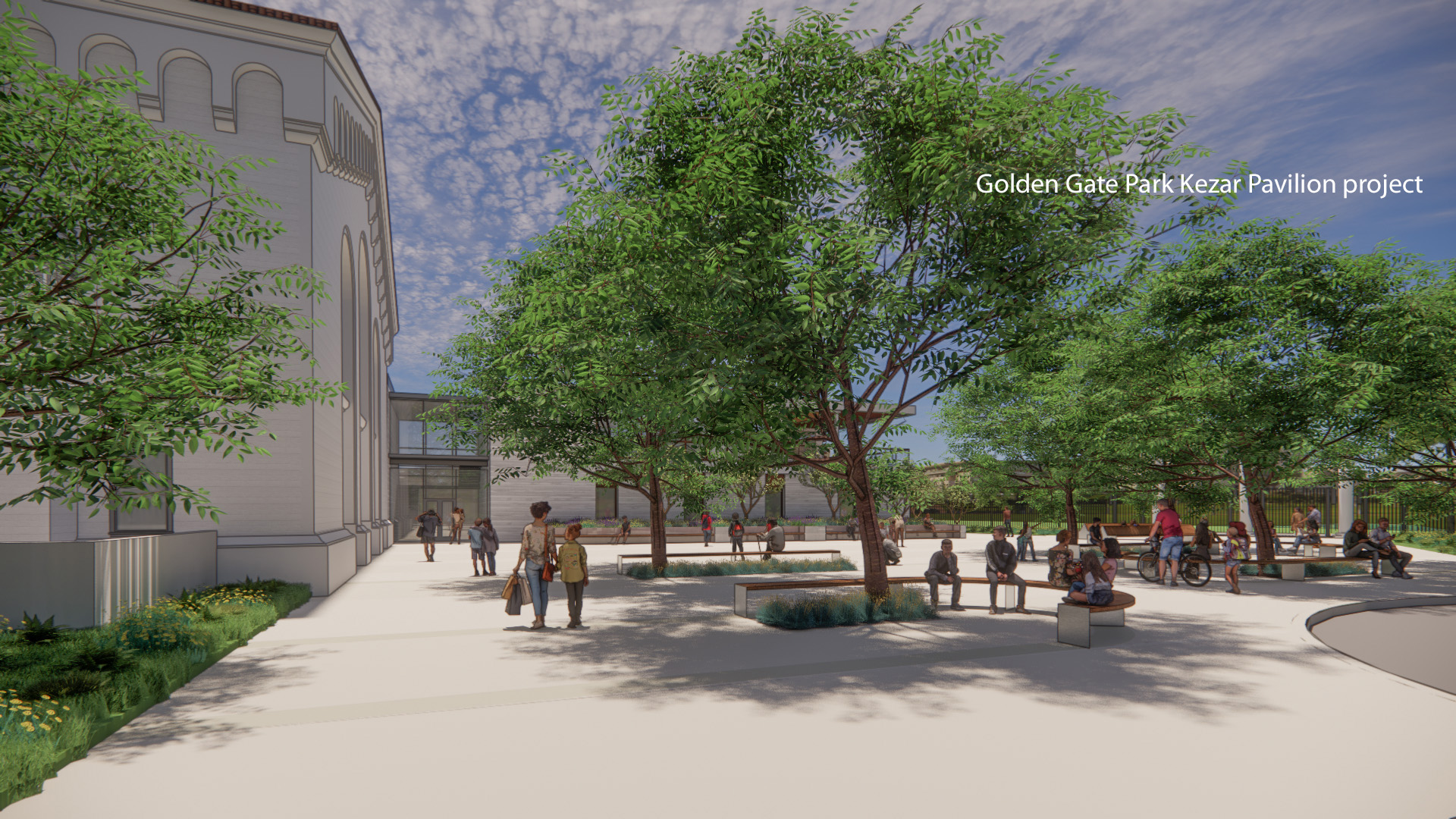 A rendering of the Kezar Pavilion project.
