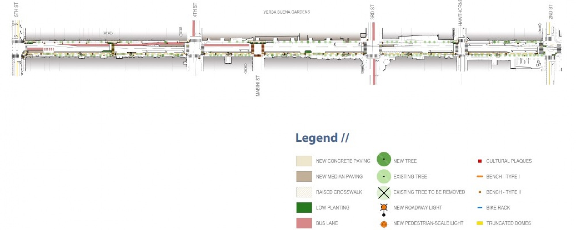 Folsom Streetscape Map 5th to 2nd
